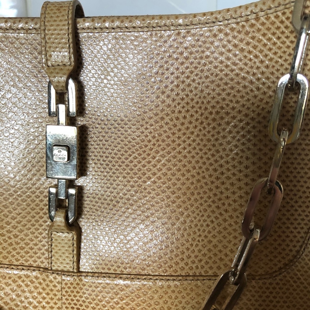 🔥GUCCI🔥RARE VINTAGE Jackie lizard VERY HARD TO FIND.